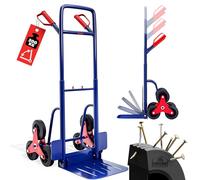 GARDEBRUK® Heavy Duty Sack Truck | Folding Stair Climbing Hand Truck | 200kg Load Capacity | 6-Wheels | 3-Level Height Adjustable | Telescopic Handle | Sack Barrow Climber | Warehouse Delivery Trolley