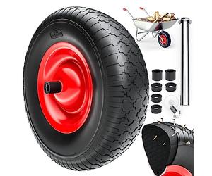 GARDEBRUK® Wheelbarrow Wheel Replacement, 4.80/4.00-8, Puncture Proof, 15'