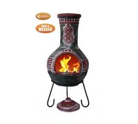Gardeco Azteca X-Large Mexican Chimenea In Green And Red
