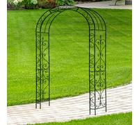 Metal Garden Patio Loire Arch Rose Arbour Archway Climbing Plant Trellis Black