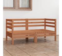 Garden 2-Seater Sofa Honey Brown Solid Pinewood 63.5x63.5x62.5 cm Corner Set UK