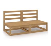 Garden 2-Seater Sofa Loveseat Outdoor Sofa Wooden Sofa Solid Pinewood vidaXL