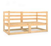 Garden 2-Seater Sofa Outdoor Sofa Sectional Sofa Wooden Solid Pinewood vidaXL