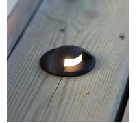 Garden 24V LED Domed Ground Light - Black
