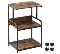 Garden 4 you Printer Stand Table with Storage,3d Printer Shelf,3-Tier Printer Organizer With Shelf and Wheels, Rolling Cart for Folders,Books,for Fax Machine, Scanner,Home Office,Desk,Rustic Brown