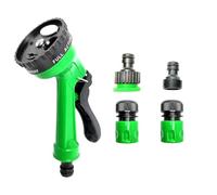 Garden 5pc Hose Spray Gun & Connector Set - Adjustable High Pressure Nozzle with Quick Connect Hose Pipe Fittings - Soft Touch Trigger for Watering, Car Washing & Cleaning