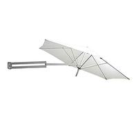 Garden 7.2ft/220cm Outdoor Parasol Umbrella, Wall-Mounted Tilting Sun Umbrella for Backyard, Beach, Cafe