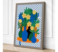 Garden Abundance Botanical Canvas Wall Art Print 18x12 Inch