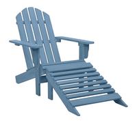 Garden Adirondack Chair with Ottoman Outdoor Lounge Solid Fir Wood vidaXL