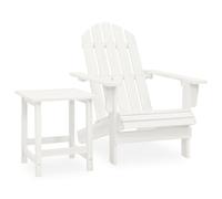 Adirondack Chair with Table Solid Fir Wood Grey 69.5x86.5x89.5cm Outdoor Comfort