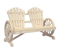 vidaXL Garden Adirondack Chair Outdoor Lounger Chair 2-Seater Solid Wood Fir