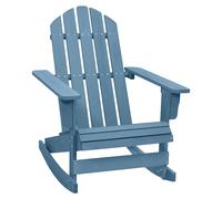 Garden Adirondack Rocking Chair Blue Solid Pinewood 70x91.5x92cm Outdoor Patio.
