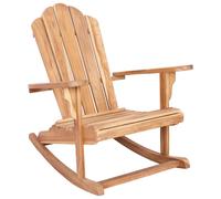 Garden Adirondack Rocking Chair Natural Solid Teak wood Outdoor Seating vidaXL