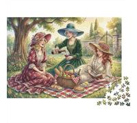 Garden Afternoon Tea 1000 Piece Jigsaw Puzzle,Adults & Kids 14+,Home Wall Decor,Whimsical Challenge,Educational Toy,Premium Cardboard,Great Gifts,Stress Relief 70x50cm