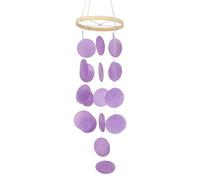 Garden and Indoor Hanging Shell Wind Chimes Featuring Natural Materials and Producing Peaceful Melodies to Enhance Home or Outdoor Ambiance (Pruple)