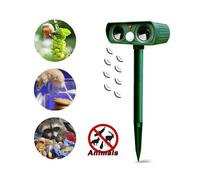 Garden Animal Repeller Ultrasonic Solar Power Outdoor Pest Cat Mice Rat Sensor