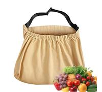 Garden Apron - Utility Garden Tool Bag,Breathable Canvas Adjustable Waist Pouch for Farming Planting Vegetable Picking