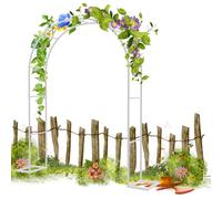 Garden Arbor Pergola for Climbing Plants, Iron Trellis Arch for Outdoor Decorations, Perfect for Weddings and Events, Durable 0.8x2.0m, 1.4x2.3m, 2x2.3m Options