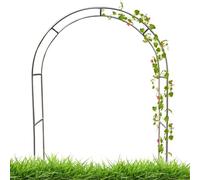 Garden Arch Arbor Trellis - 4.9ft Metal Arch for Climbing Plants, Flowers & Vines - Outdoor Decor for Weddings & Events