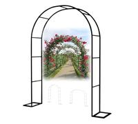 Garden Arch Arbour, Metal Arbor Trellis, Wedding Archway Wide 1.0 1.4 1.8 2.0 2.2 2.4 2.6 2.8 3.5 m, Backyard Lawn Pergola Support, Outdoor Patio Décor, Rustproof Plant Stand(W 2.2 x H 2.0 m)