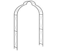 Garden Arch Black Powder Coated Iron Large Outdoor Climbing Plant Support Frame