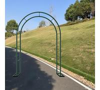 Garden Arch for Climbing Plants Metal Pergola Trellis Outdoor Courtyard Decoration Flower Support 300cm W x 250cm H (Green) - & Stylish Garden Feature