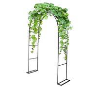 Garden Arch for Climbing Plants Metal Rose Arch Wedding Arbor Outdoor Pergola Trellis Gate 200-220cm Height x 80-350cm Width Black& Stylish Design