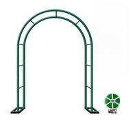 Garden Arch for Climbing Plants Metal Rose Trellis Decorative Outdoor Pergola Easy Assembly Adjustable Width 80-350cm Green W240 x H220cm