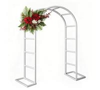 Garden Arch for Climbing Plants Metal Trellis for Roses Sturdy Wedding Decoration Various Sizes: 80cm to 350cm White Color (W240 x H220cm)