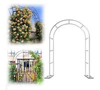 Garden Arch for Climbing Plants, Metal Wedding Arbor for Roses & Vegetables, Outdoor Trellis - White Garden Decor (1.8x2.5x0.4m)