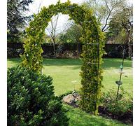 Garden Arch For Climbing Plants & Roses - Made From A Durable Steel Frame - Bottom Is Buried Into The Ground For Stability