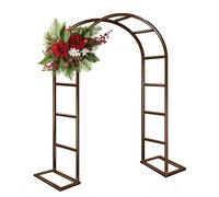 Garden Arch for Climbing Plants Sturdy Metal Trellis for Roses Wedding & Party Decoration 280x220cm Available Sizes 80 350cm Rustic Brown Color