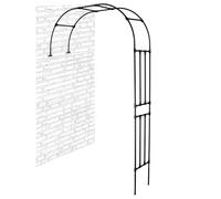 Garden Arch for Climbing Plants - Wall-Mounted Half-Arch Pergola, Black Garden Trellis for Backyard, Patio Decoration, W240*H240cm, Durable Outdoor Metal Design