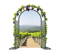Garden Arch for Climbing Plants Weather-Resistant Rose Arbor Wedding Decoration Metal Plant Support Trellis Green 300cm/118in - Perfect for Outdoor Events