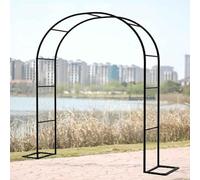 Garden Arch for Climbing Plants, Wedding Arch 120-350 cm, Weathproof Black, Decorative Arbor, Trellis Stand for Roses, W3M x H2.2M - Pfect for Outdoor Events