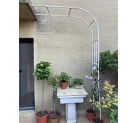 Garden Arch for Climbing Roses Metal Arbor 90x240x40cm 200x267x50cm 350x267x50cm Stable Trellis for Outdoor Plants Black/White Color Options
