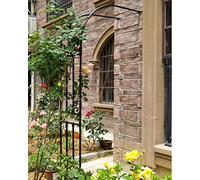 Garden Arch for Climbing Roses Metal Trellis 90x240x40cm 200x267x50cm 350x267x50cm Stable Outdoor Arbor for Vines Black/White Garden Decor
