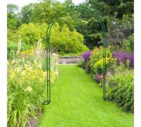 Garden Arch for Roses Wedding Arbor Iron Pergola Metal Climbing Plant Support Outdoor Trellis 120x220cm to 240x230cm (Green W240 x H220cm)