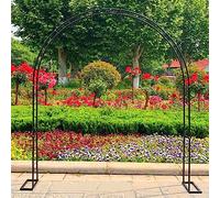 Garden Arch for Roses - Wrought Iron Garden Archway for Patio & Terrace, Wedding Arch, Plant Support for Climbing Plants & Flowers (Color: Black+A, Size: 140cm)