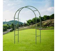 Garden Arch Iron Gazebo Climbing Plant Support Archway Romantic Garden Trellis For Climbing Plants Roses Vegetables Outdoor Decoration(Size:180x250x40cmColor:Green)