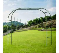 Garden Arch Iron Gazebo Climbing Plant Support Archway Romantic Garden Trellis For Climbing Plants Roses Vegetables Outdoor Decoration(Size:280x250x40cmColor:Green)