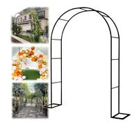 Garden Arch Kit, Durable Black Iron Trellis for Climbing Plants & Flowers, Decorative Indoor/Outdoor Arch for Patios, Lawns & Flower Beds