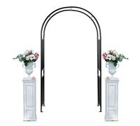 Garden Arch Metal Frame Decoration Trellis Stand Vines Climbing Plants Archway COSTWAY Black One Size