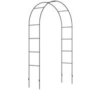Garden Arch Metal Outdoor Arbor Black 140x40x240cm Wedding Event Backdrop Party