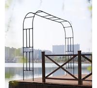 Garden Arch Metal Rose Trellis W240xH270CM Outdoor Climbing Plant Support Decorative Arched Arbor for Vines and Flowers and Stylish Garden Structure