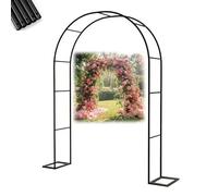 Garden Arch Metal Trellis for Climbing Plants, Outdoor Support for Roses, 80-400 cm Adjustable, Elegant Pergola Arbor, Perfect for Garden Decoration (L3.9 x H7.2 ft)