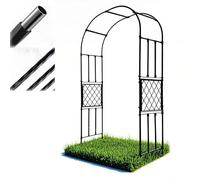 Garden Arch Metal Trellis for Plants, 1.2-3.2m Width, Elegant Rose Arbor for Weddings & Events, Outdoor Climbing Frame (L3.0m x H2.7m)