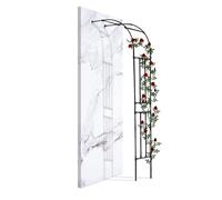 Garden Arch Outdoor Half Side Arch Arbor Climbing Plants Support Archway Metal Roses Vines Arch 120/150/180/220/260cm Wide 240cm High Garden Pergola for Balcone Patio Backyard(120x240cm)