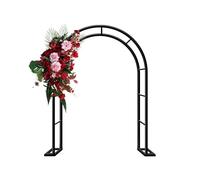 Garden Arch Pergola - Metal Climbing Plant Support Trellis Weather-Resistant Arbour for Lawn & Party Decor - 120cm 140cm 200cm 240cm Options (Black W200 x H230)