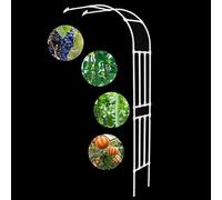 Garden Arch Pergola, Weatherproof Metal Half Side Archway, High 240cm, Width 220cm